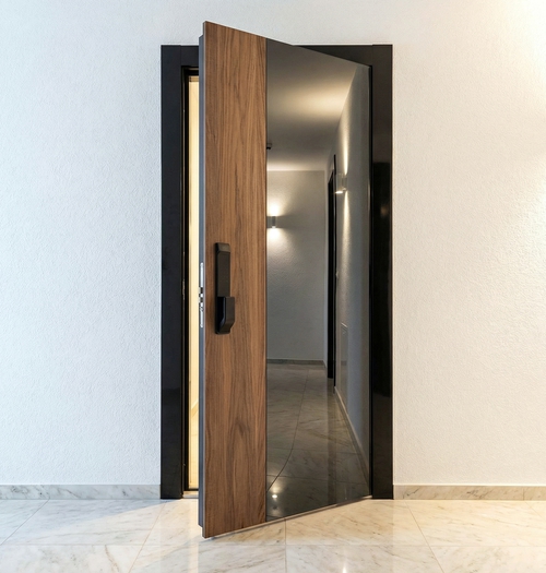 High Tech Smart МДФ HPL-пластик «3839S Орех Лион», вставка глянец MG-05