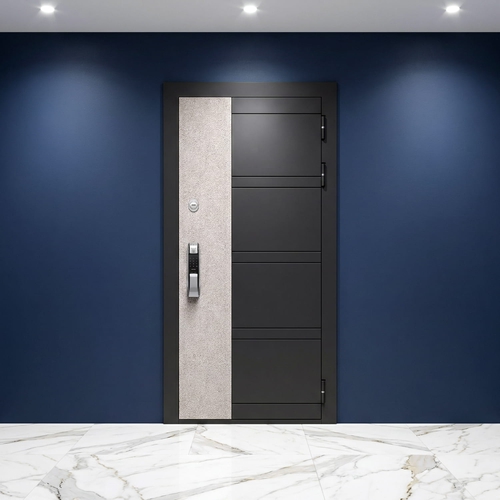 High Tech Smart Styx RAL 9004, вставка «Белый камень»