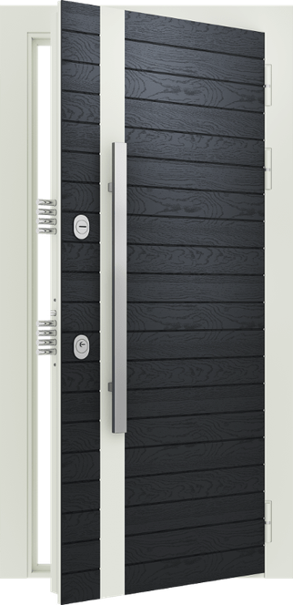 МДФ по RAL 9002, вставка шпон по RAL 9004