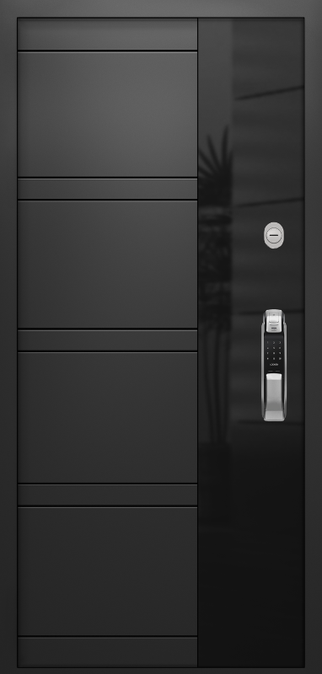 МДФ по RAL 9004, вставка глянец