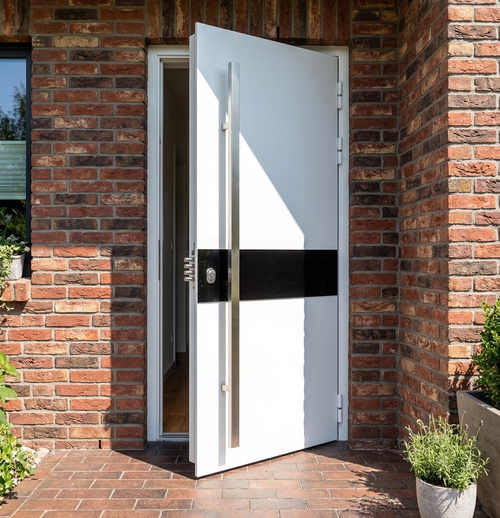 Urban Neso МДФ по RAL 9003, вставка RAL 9005 глянец